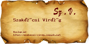 Szakácsi Virág névjegykártya